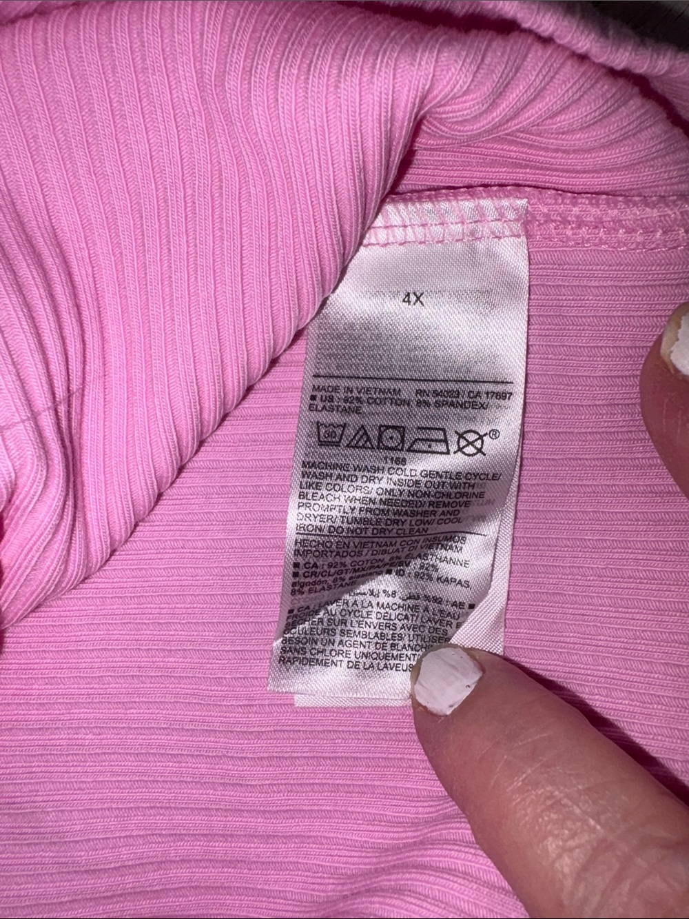 Old Navy Pink Ribbed Cropped Tank Top Plus Size 4X - Picture 8 of 11